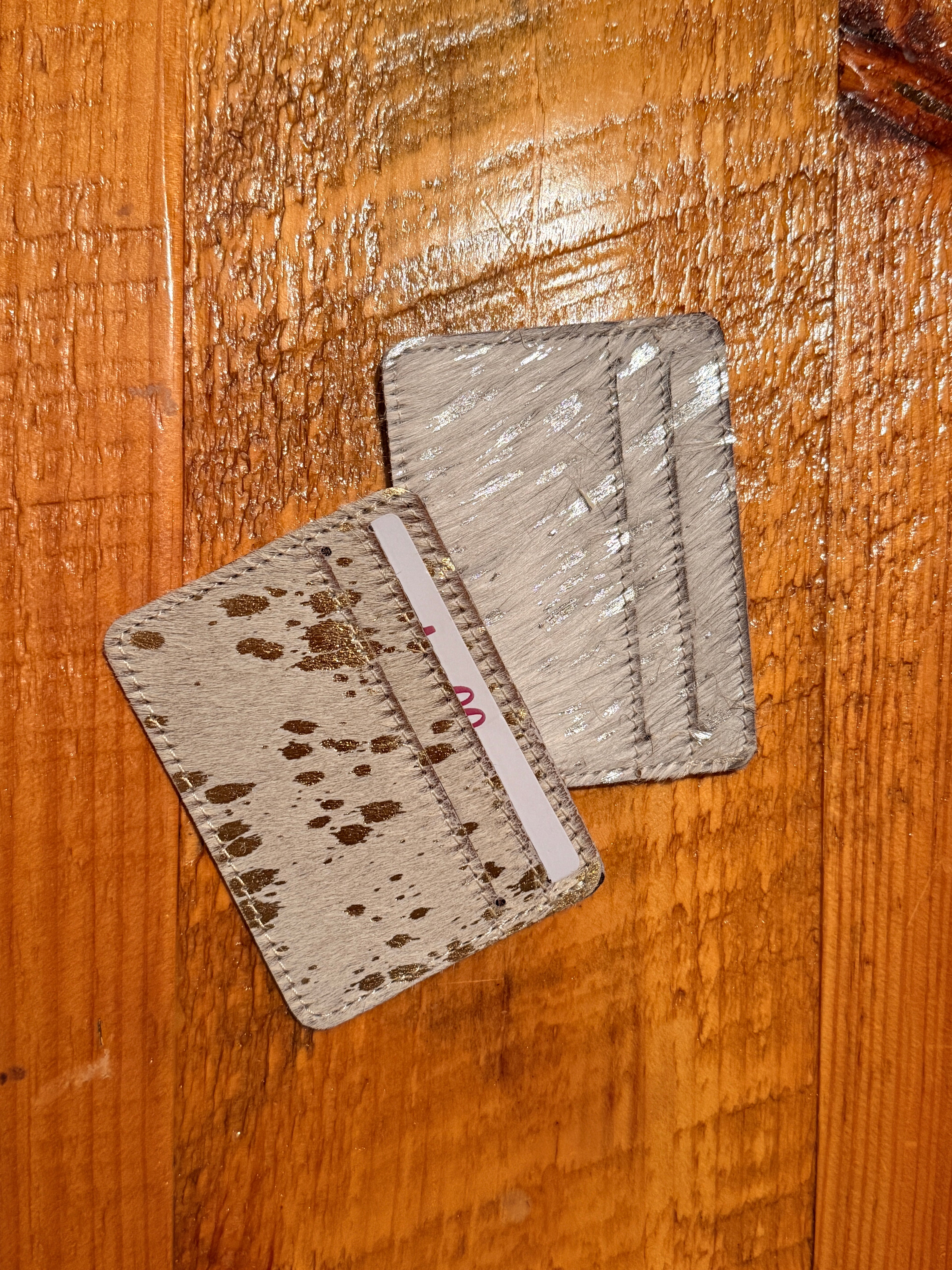 Cowhide card holders