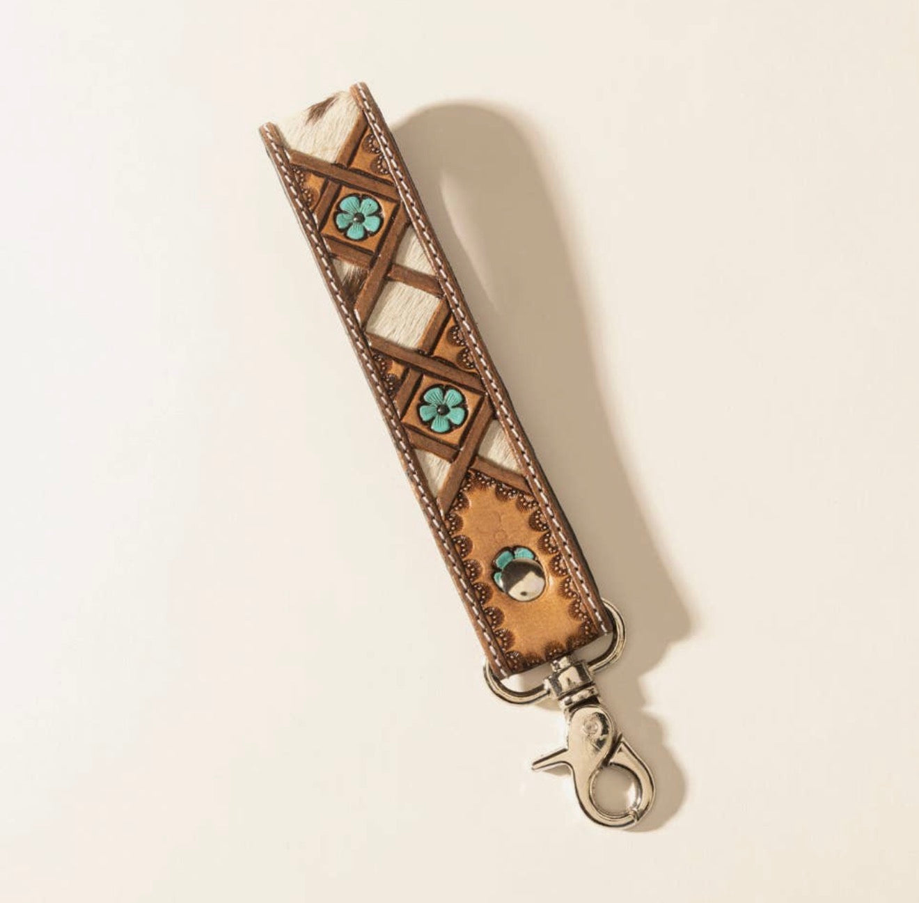 Leather & hide keychain