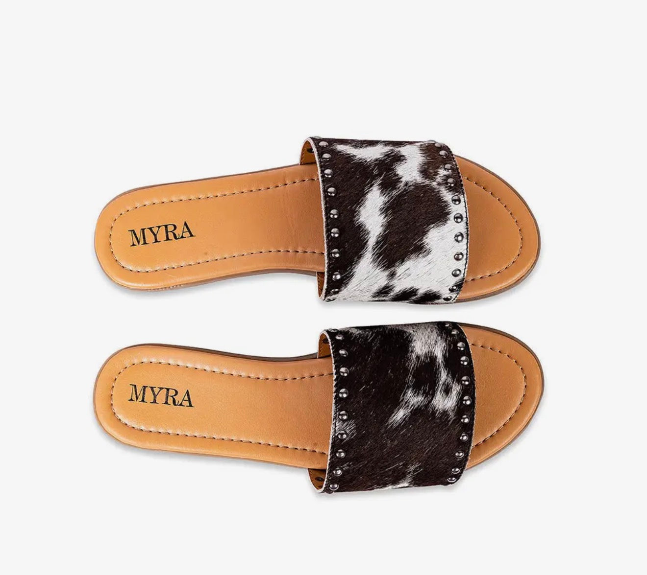 Cowhide sandals
