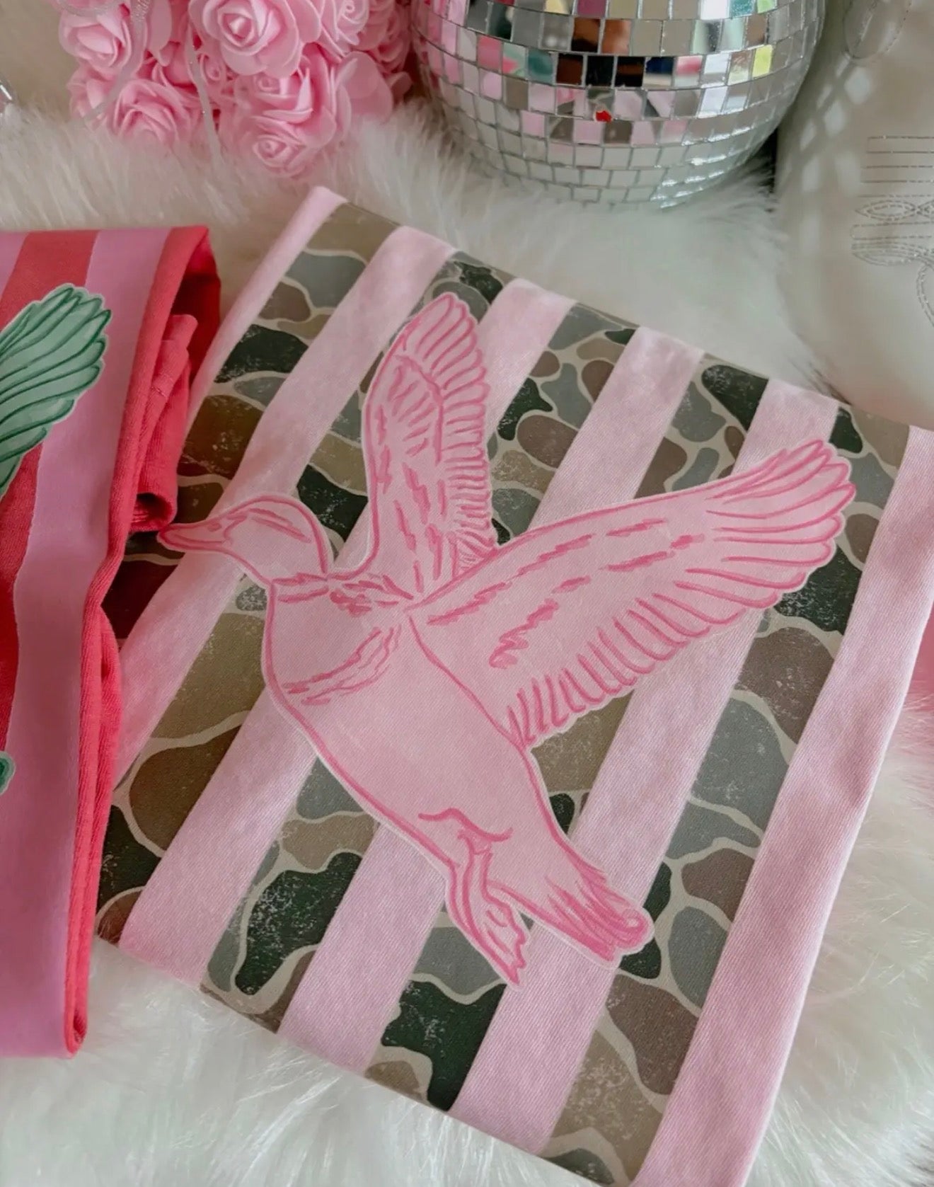 Pink duck tee