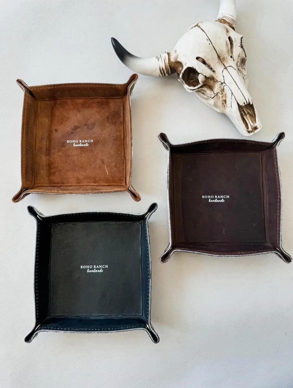 Cowhide & Leather tray