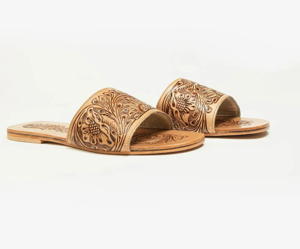 Hand Tooled leather sandals