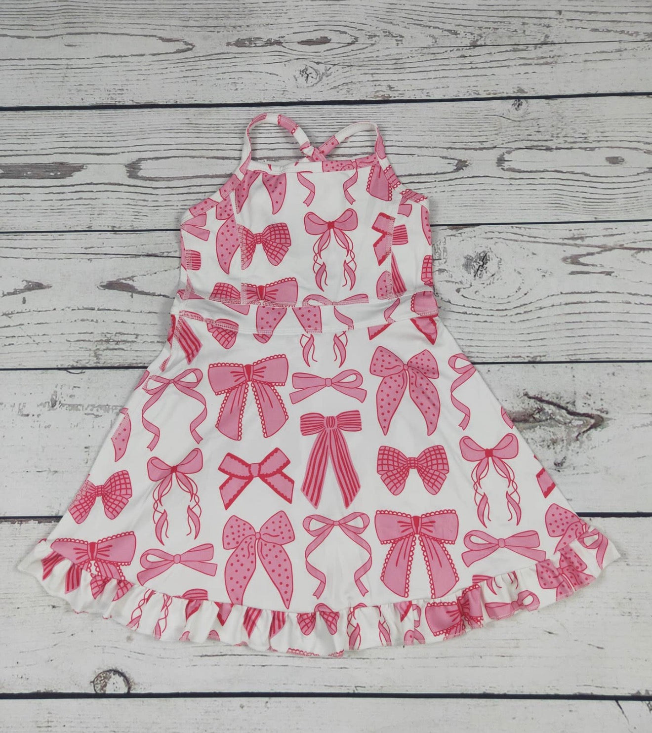 Pink Bow Athletic Dress