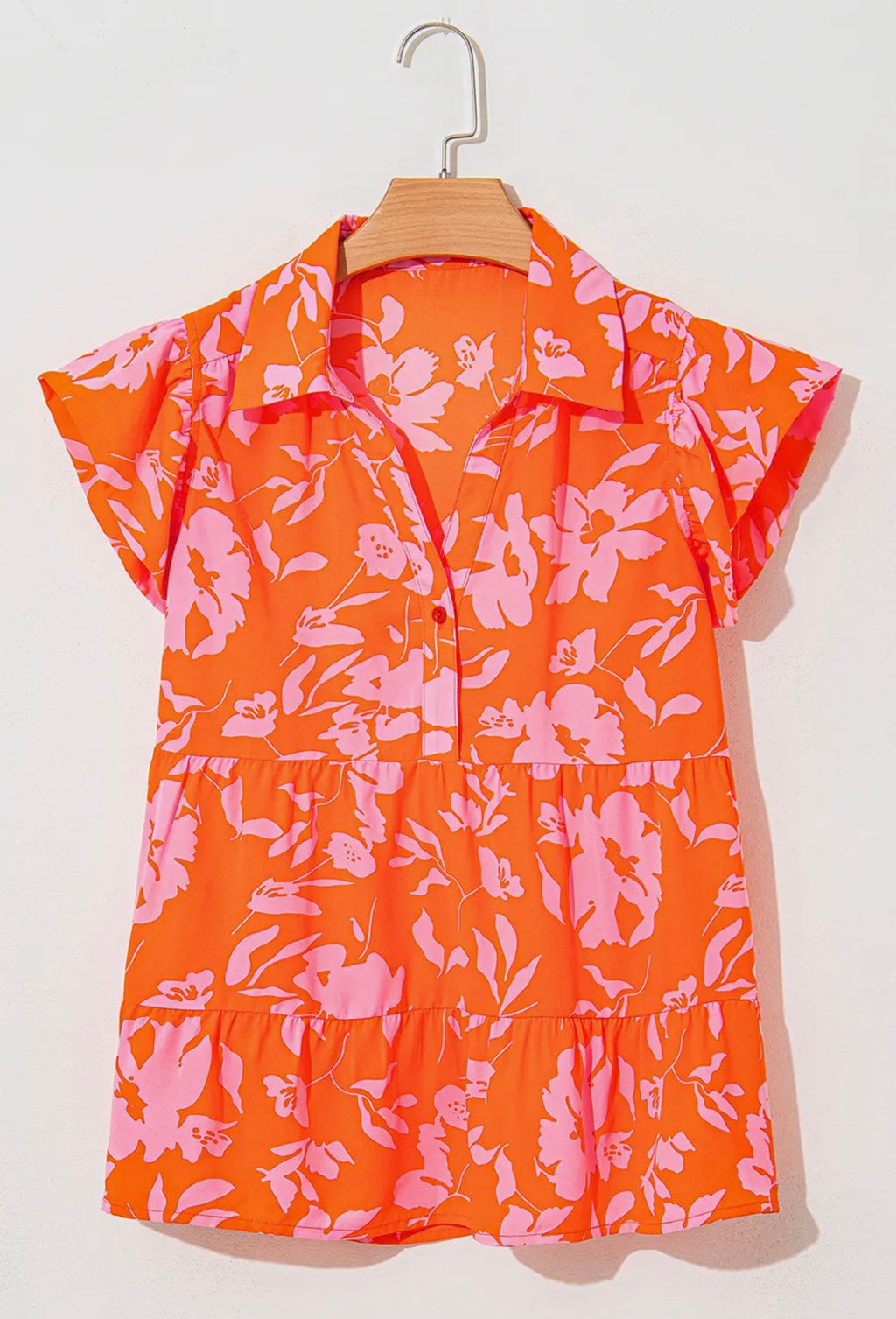 Floral Button Top