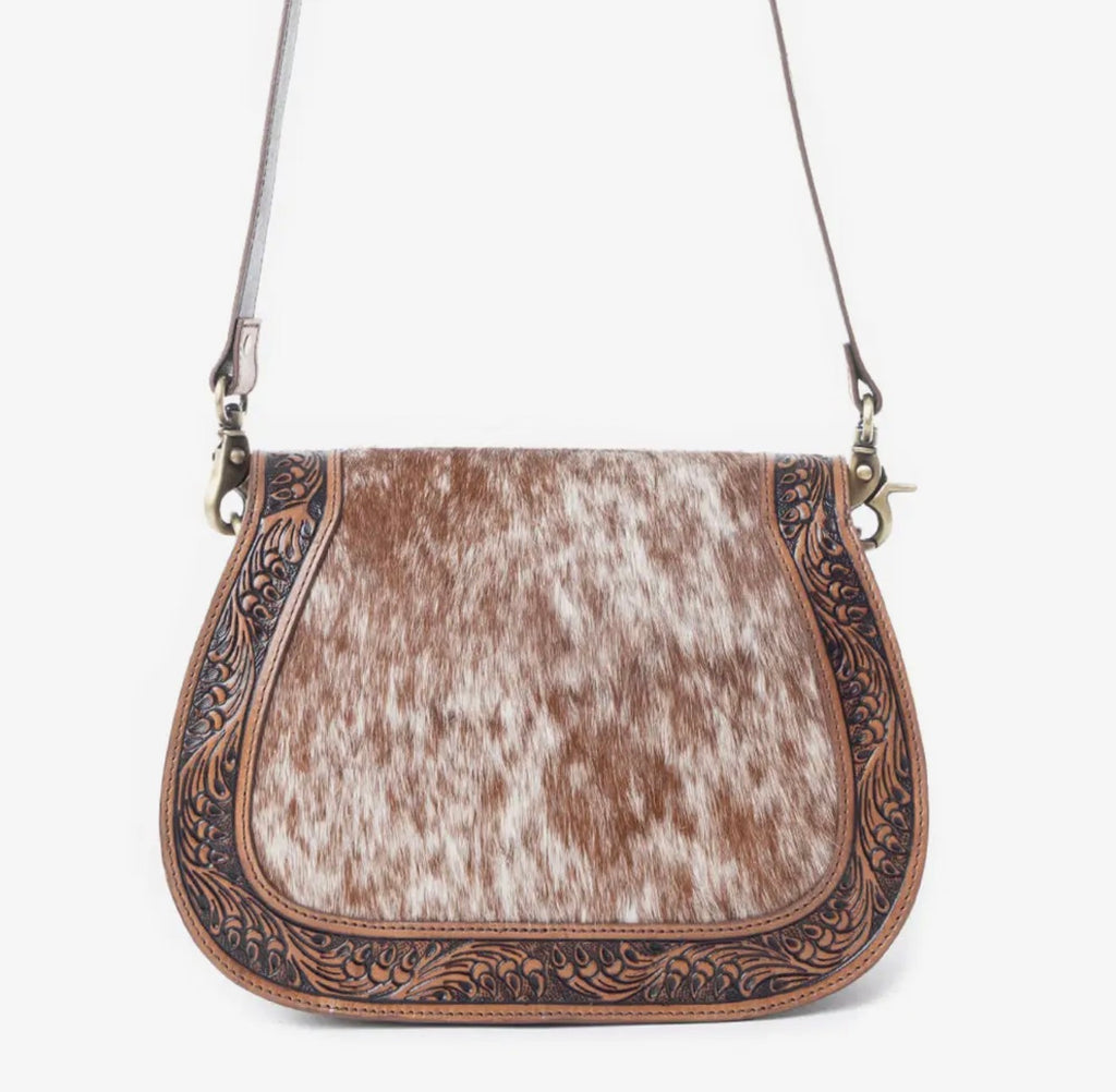 Tooled Leather & Hide Purse