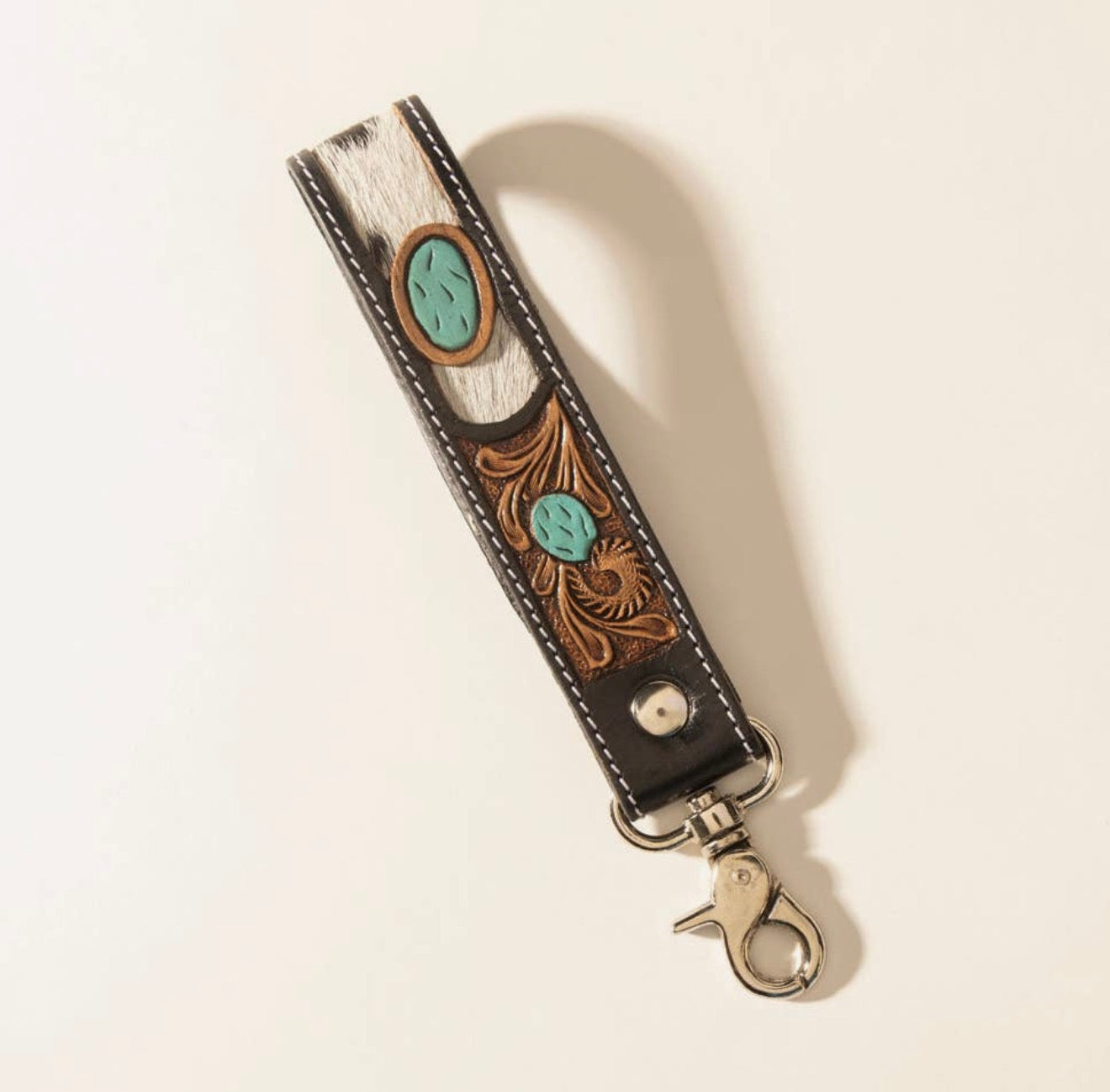 Leather & hide keychain
