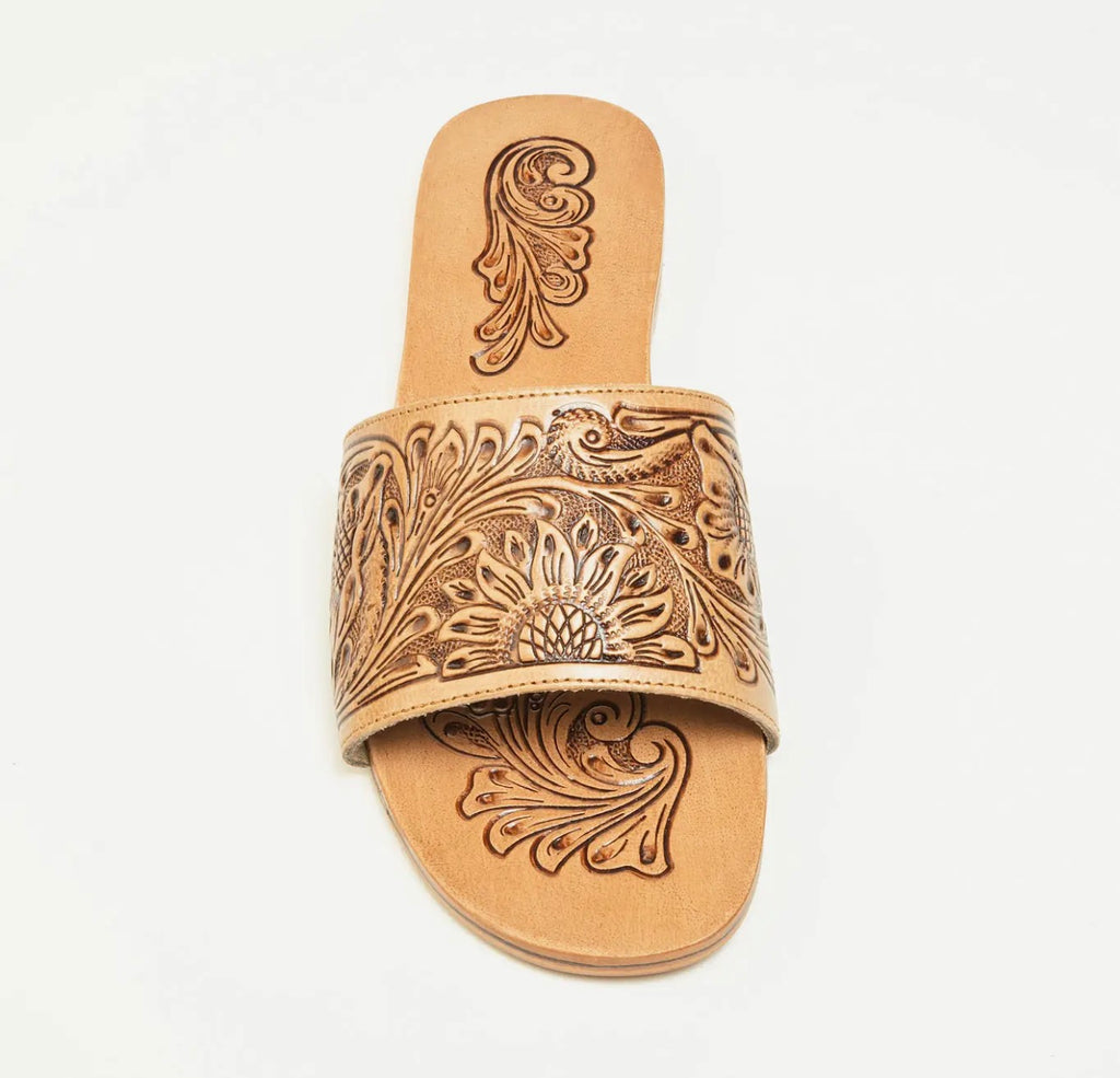 Hand Tooled leather sandals